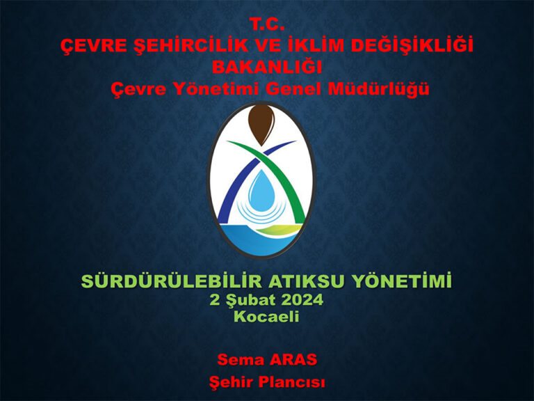Sürdürülebilir Atıksu Yönetimi Kocaeli