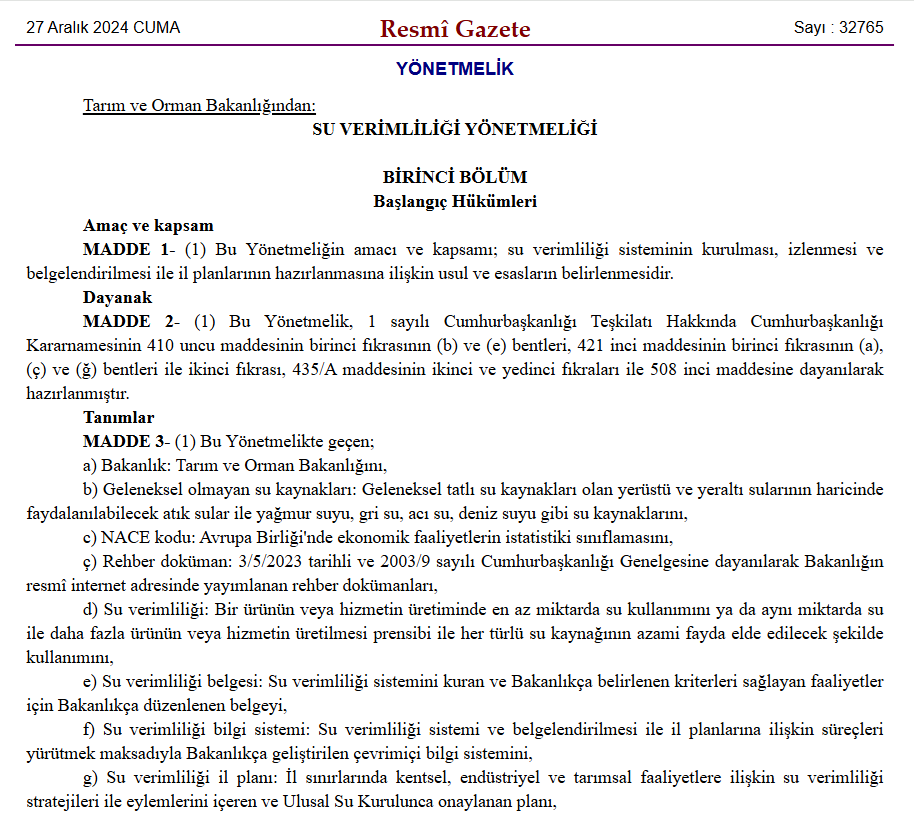 Turizm Sektöründe Su Verimliliği